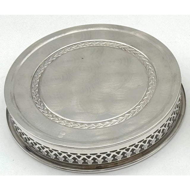 Pair Padova (Padua), Northern Italian .800 Silver Neoclassical Wine Coasters For Sale - Image 10 of 10