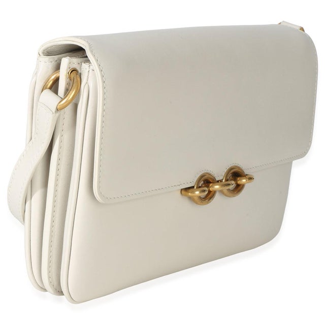Contemporary Cream Smooth Calfskin Le Maillon Satchel For Sale - Image 3 of 9