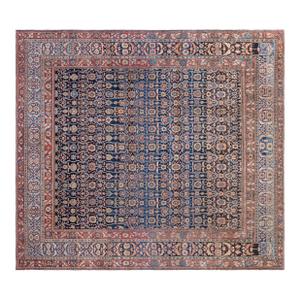 Fine Antique Persian Feraghan Botanic Hand Knotted Wool Rug