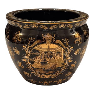 Large Scale 12” Regency Style Cache Pot in the Manner of Versace