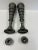Pair of Vintage Metal Candlesticks For Sale - Image 6 of 11