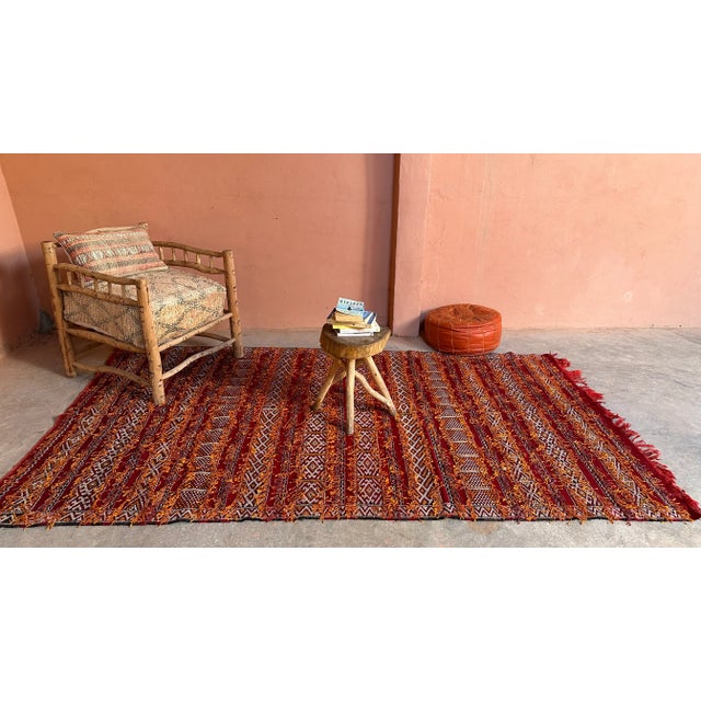 1980s Moroccan Kilim Zemmour Rug - 9.5 X 5.35 Ft For Sale - Image 4 of 11