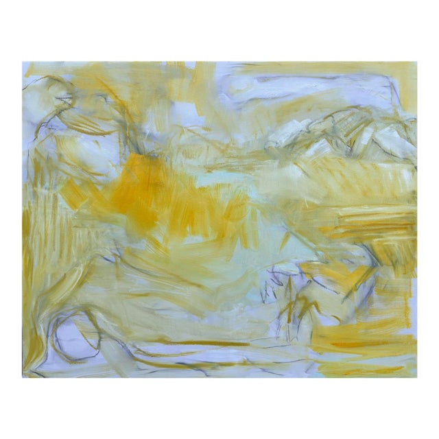 "Blanket Bay" by Trixie Pitts Large Abstract Expressionist Oil Painting For Sale