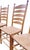 Wood Vintage French Farmhouse Ladderback Dining Chairs in Oak with Rush Seats, 1950s, Set of 4 For Sale - Image 7 of 13