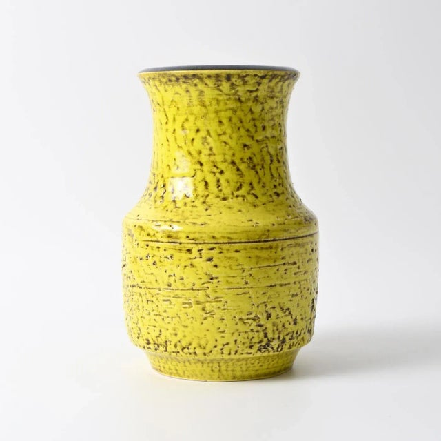 Mid-Century Modern Yellow Ceramic Vase by Leo Knödgen, 1960s For Sale - Image 3 of 11