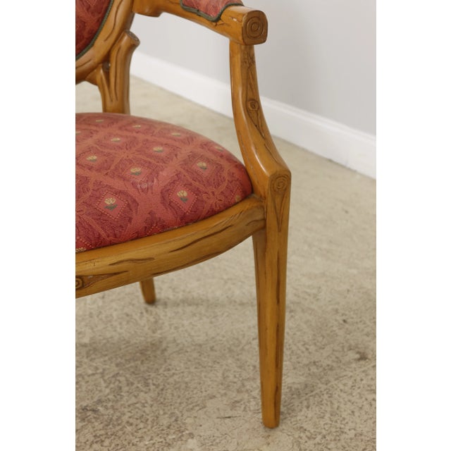 1980s Pair Modern Design Branch Motif Carved Armchairs For Sale - Image 5 of 11