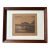 Antique Signed Landscape Etching in Original Wood Frame, C. 1920 For Sale