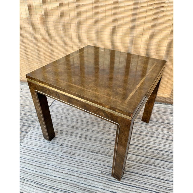 Mastercraft Vintage Mid-Century Burl Side Table by Mastercraft Furniture For Sale - Image 4 of 13