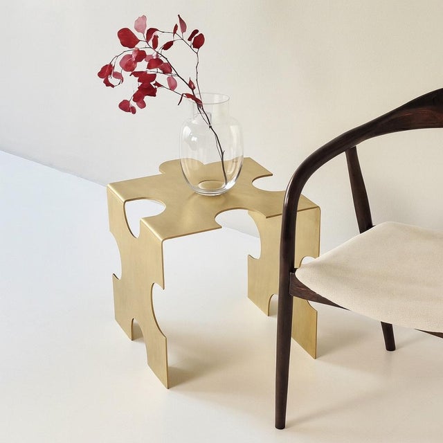 Puzzle Coffee Table in Brushed Brass by Veliento For Sale - Image 4 of 6