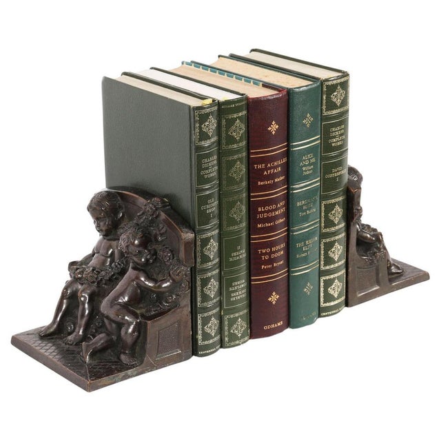 Antique Bronze Classical Cupid Bookends, 1800s, Set of 2 For Sale - Image 17 of 17