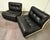 C&B Italia Circa 1970 Original Black Leather Amanta Lounge Chairs by Mario Bellini for C&b Italia For Sale - Image 4 of 18
