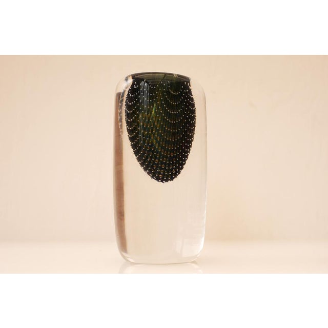Swedish Miniature Art Glass Kraka Vase by Sven Palmqvist for Orrefors, 1950s For Sale - Image 10 of 12