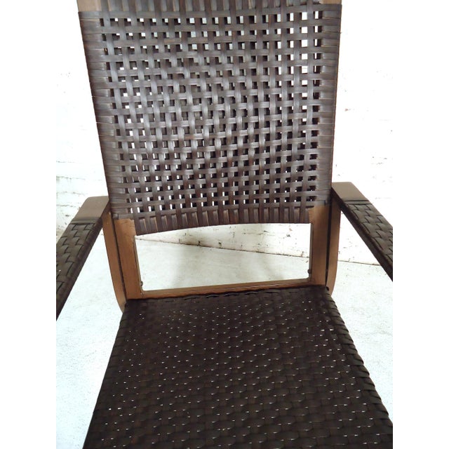 Brown Mid Century Modern Style Rocker For Sale - Image 8 of 10