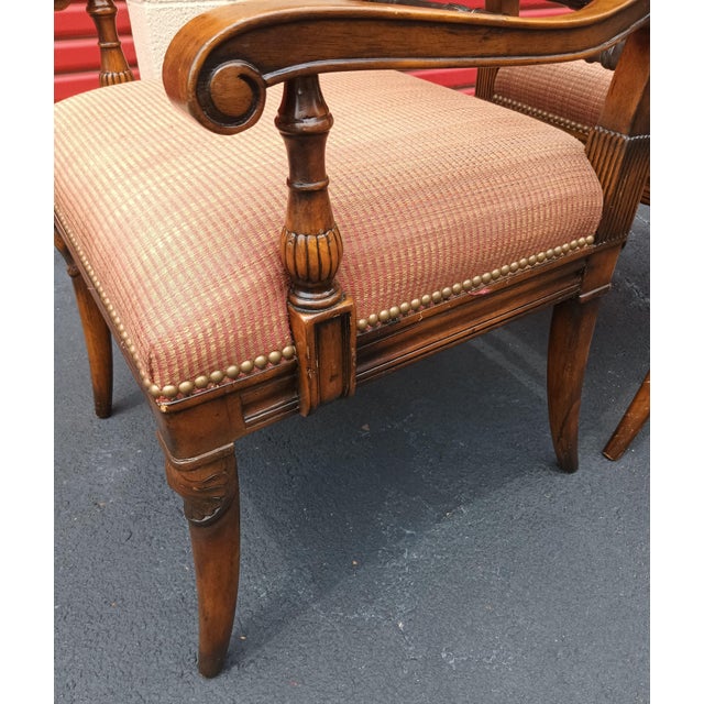 Apricot Own a Masterpiece of Classic American Craftsmanship With This Rare Pair Antique Hickory White Maple Armchairs. For Sale - Image 8 of 11