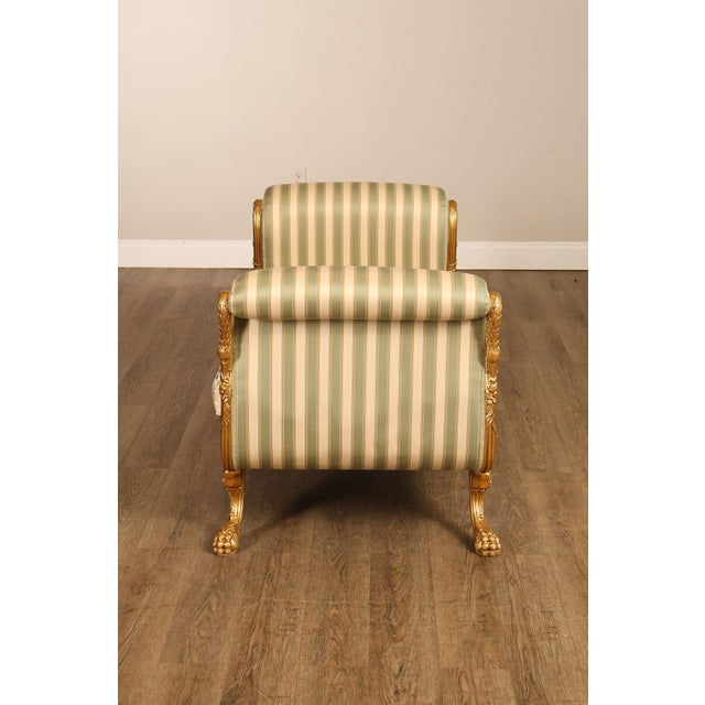 Quality Empire Style Swan Carved Giltwood Upholstered Bench For Sale - Image 17 of 18