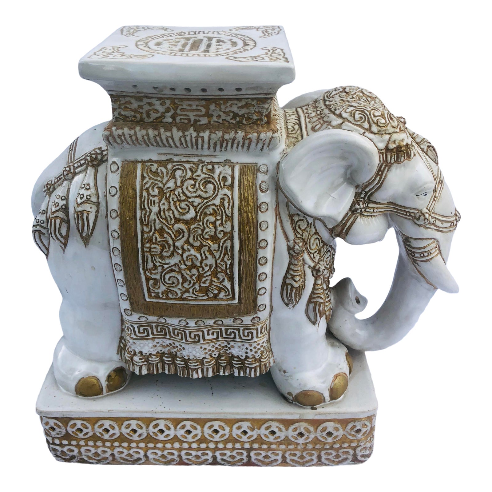Vintage Elephant Garden Stool Chairish