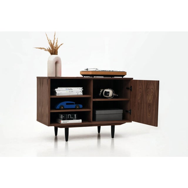 Scandinavian Design Walnut Cabinet For Sale - Image 3 of 8