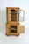 Tan Danish Modern Mid Century Corner Cabinet W Leaded Glass For Sale - Image 8 of 15