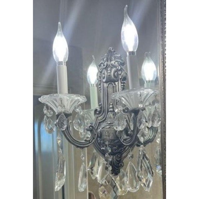 2000 - 2009 Exquisite Schonbek La Scala Wall Sconces (Pair) For Sale - Image 5 of 6