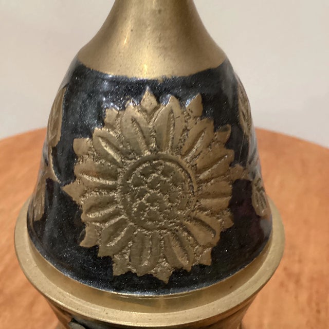 Vintage Richly Engraved Brass Dallh Arabic Set Includes Pot, Vase & Tray- 3 Pieces For Sale In Chicago - Image 6 of 11