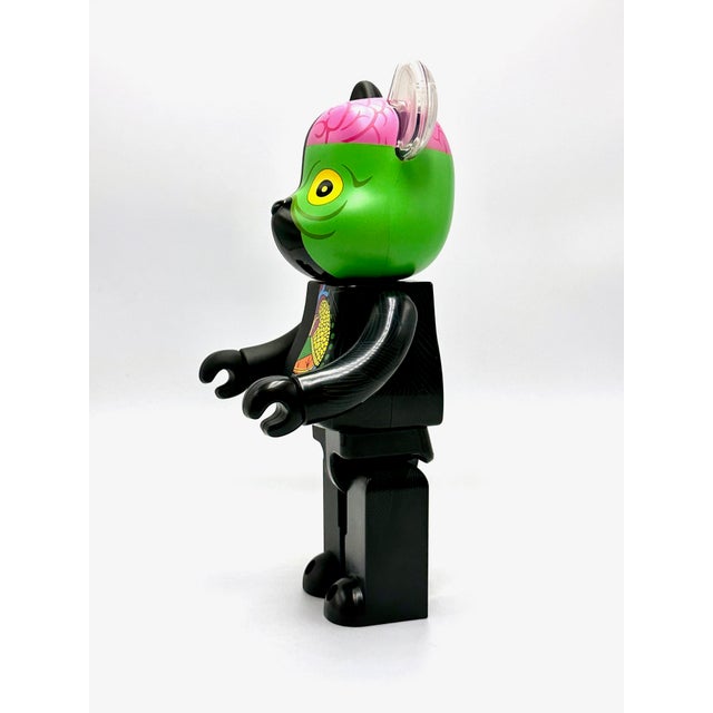 Postmodern Kaws Black Dissected 400% Bearbrick Companion Figure For Sale - Image 3 of 15