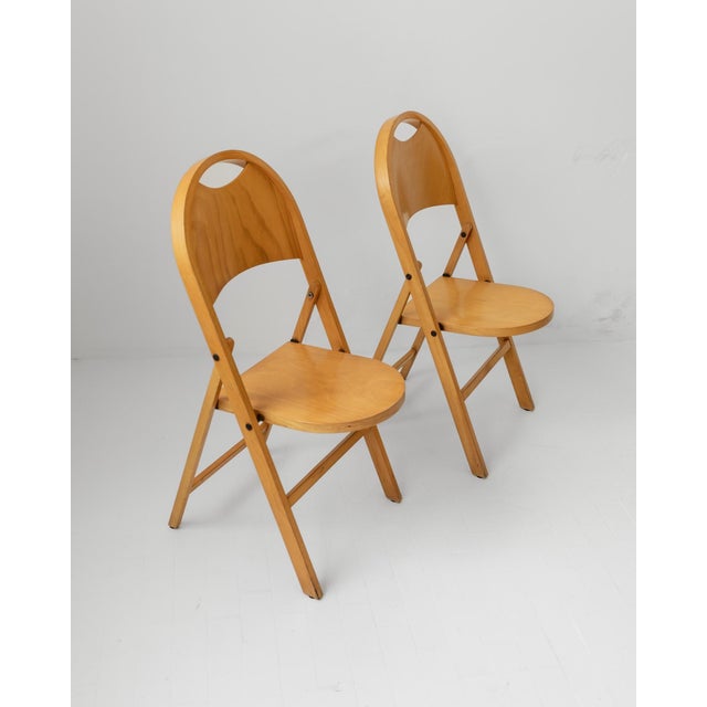 Vintage Tric Folding Chairs by Achille and Pier Giacomo Castiglioni for Bernini, 1970s, Set of 2 For Sale - Image 5 of 13
