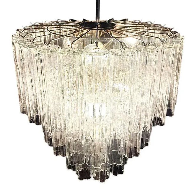 1960s 1960s Mid-Century Murano Glass Tronchi Pendant Chandelier by Venini For Sale - Image 5 of 10