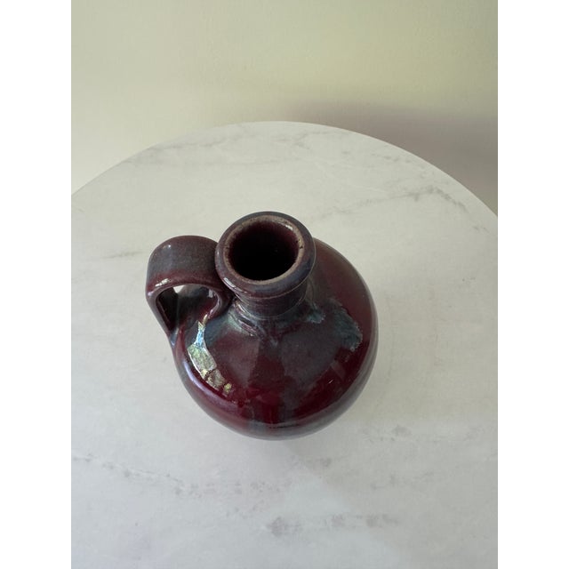 Vintage King's Pottery Oxblood Glazed Stoneware Jug | Seagrove Nc | Signed 1996 | Handthrown Art Pottery | Southern Folk Art Collectible For Sale In New York - Image 6 of 8
