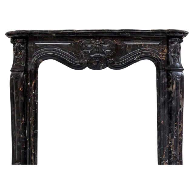 Louis XV Portoro Marble Fireplace Mantel For Sale