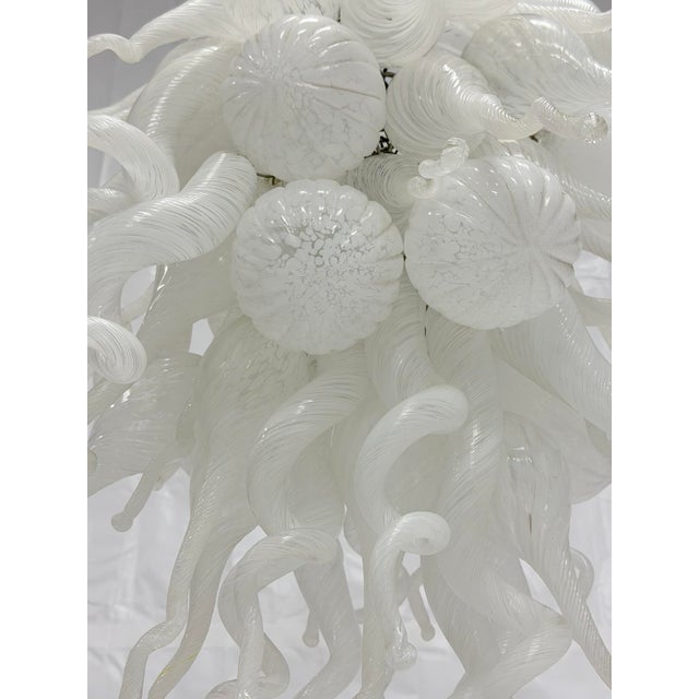 Large Vintage Murano Hand Blown Glass Chandelier, Italian Modern Lighting For Sale - Image 13 of 18
