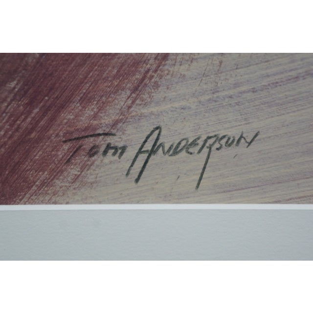 Purple Tom Anderson XL Modern Mixed Media Abstract Expressionist Art 50" For Sale - Image 8 of 12