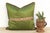 Textile Green Zardozi-Embroidered Silk Pillow Cover, Embroidered Band For Sale - Image 7 of 7