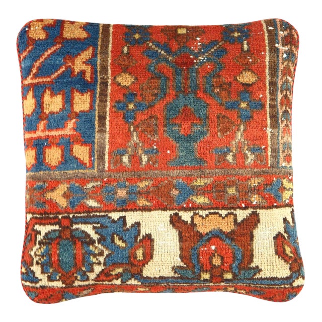 Pasargad Vintage Hand Knotted Farahan Rug Pillow For Sale