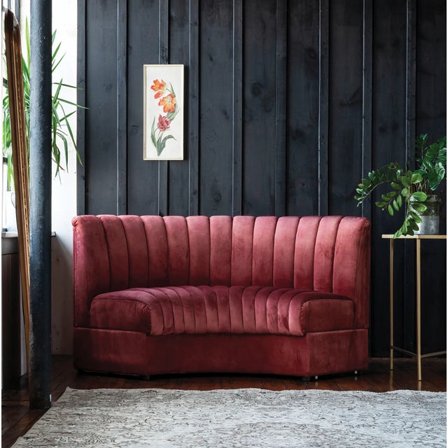 New special order item. Not vintage. The soft velvet upholstery of the Estelle Modular Sofa instantly adds a luxe quality....
