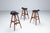 Set of three “OD-61” bar stools designed by Erik Buch for Oddense Møbelfabrik, Denmark, circa 1965. These iconic...