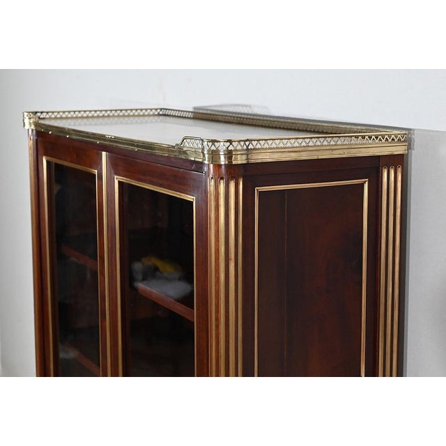 Late 19th Century Louis XVI Style Mahogany Library For Sale - Image 9 of 18