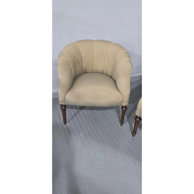 Late 19th Century French Walnut Tub Chairs, 1880, Set of 2 For Sale - Image 5 of 14