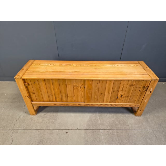 Scandinavian Pine Wood Sideboard, 1960s, 1970s For Sale - Image 10 of 11