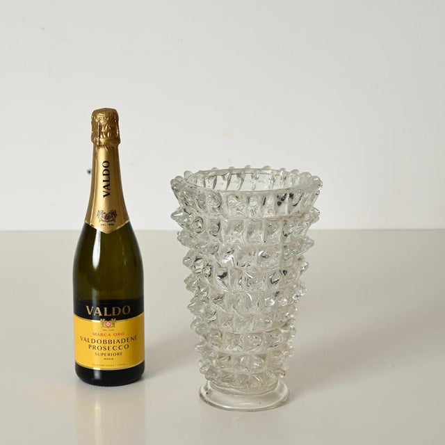 Large Italian Rostrato Murano Glass Vase by Ercole Barovier, Italy, 1940s For Sale - Image 8 of 16