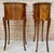 1930s Pair of French Louis XV Style Marquetry Nightstands With Drawers and Cabinet For Sale - Image 10 of 15