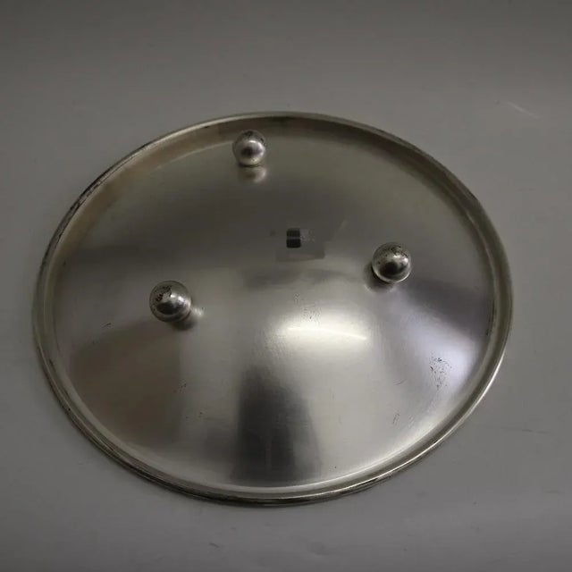 Metal German Art Deco Silver-Plated Metal Shell from WMF, 1950s For Sale - Image 7 of 9