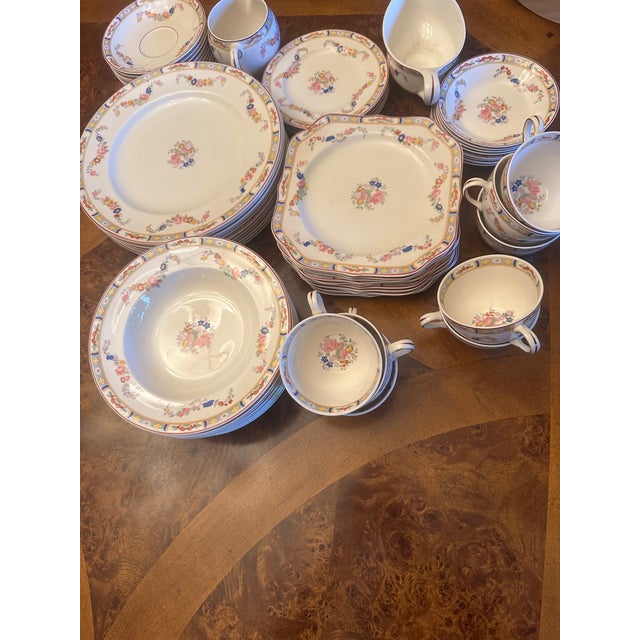 Antique Late 19th Century Rare Park Johnson Bros. England "Arundale" Pattern 68 Pieces Floral Dining Set For Sale - Image 12 of 18