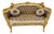 Royal Versailles Tufted Velvet Sofa – Hand-Gilded Gold Leaf Frame With Cherub Details & Luxe Beige Velvet For Sale