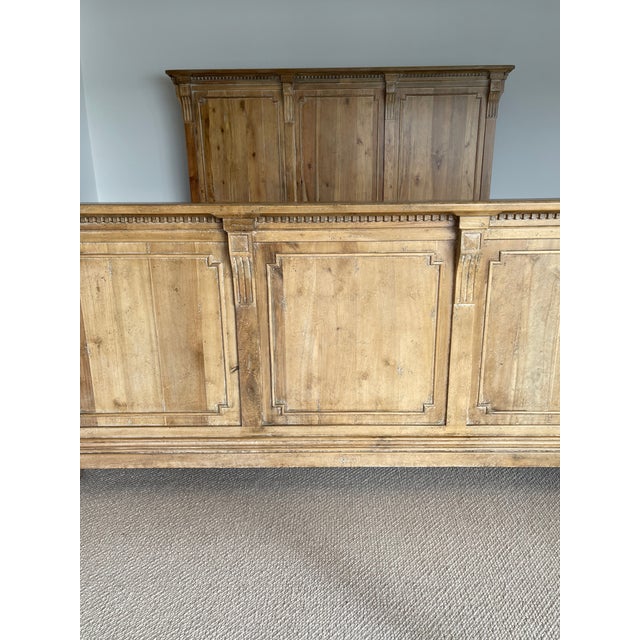 Wood Restoration Hardware St. James King Panel Bed With Footboard For Sale - Image 7 of 12