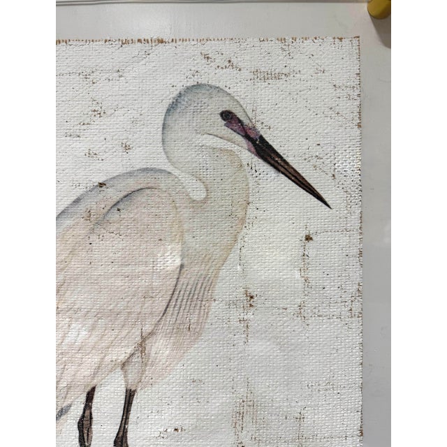 White Egret - Hand-Executed Textured Wall Art | Michele Stone Collection
