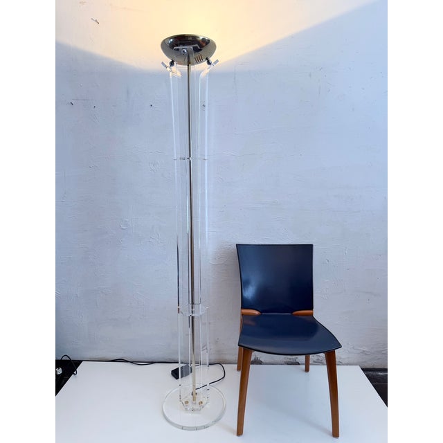 1980s Hollywood Regency Halogen Floor Lamp, 1970s For Sale - Image 5 of 17