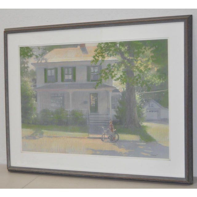 Impressionist Robert Sweeney Original "Summer Day" Pastel Painting c.1987 For Sale - Image 3 of 6