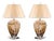 Pair of Vintage Blown-Glass Table Lamps with Acrylic Glass Bases, 1990s For Sale