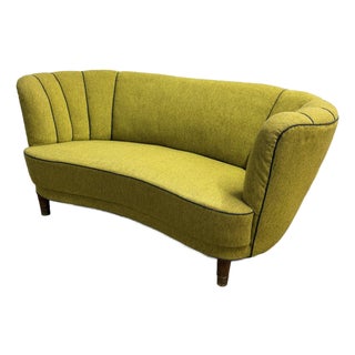 Danish Modern 1930s Banana Sofa in the Manner of Viggo Boesen, Slagelse For Sale