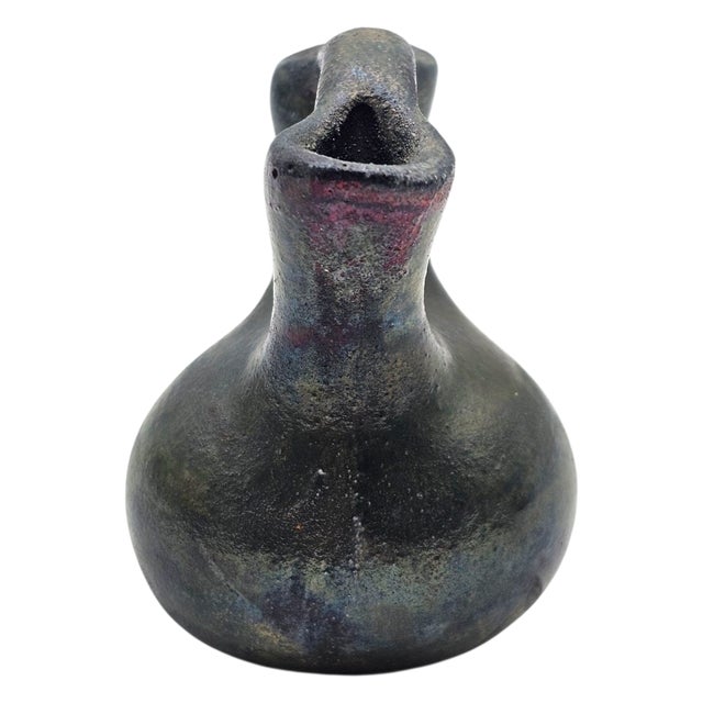 Green J. Diller Raku Pueblo-Style Wedding Jar – Earth & Fire Fired Pottery For Sale - Image 8 of 12